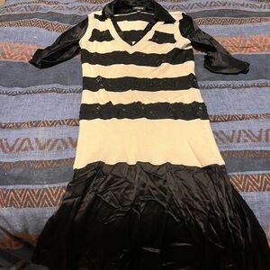 Bebe sequin and cotton dress